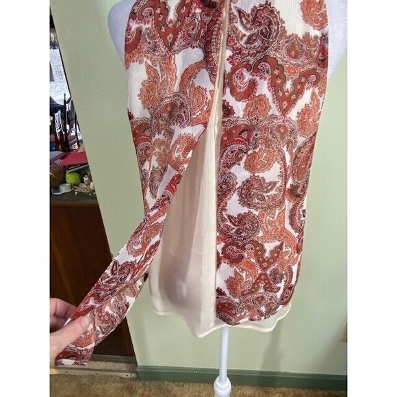 Violet + Claire Sz S Paisley Sleeveless Lightweight Sleeveless Blouse Layered - Picture 6 of 11